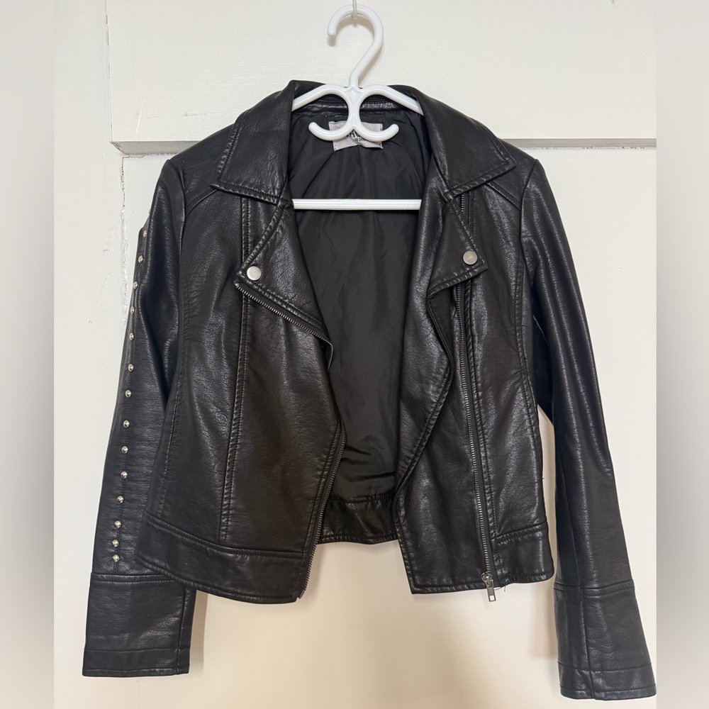 Jack by BB Dakota Faux Leather Studded Moto Jacket